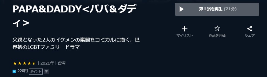 PAPADADDYパパ＆ダディ-　台湾ドラマ